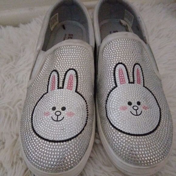 Limited edition Skechers bunny Rhinestone shoes sz10 memory foam - Picture 1 of 2